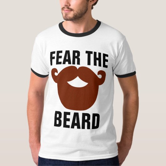 髭のTシャツ、髭を恐れる Tシャツ (正面)