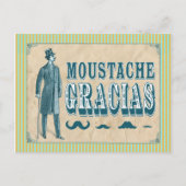 髭は郵便はがき感謝していしています ポストカード (正面)