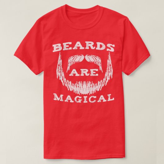 髭は魔法のひげおもしろいの贈り物 Tシャツ (デザイン正面)