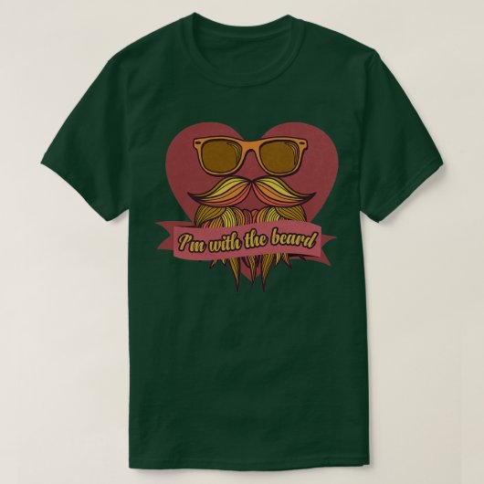 髭ひげヒップスター男性フルヒゲ1 Tシャツ (デザイン正面)