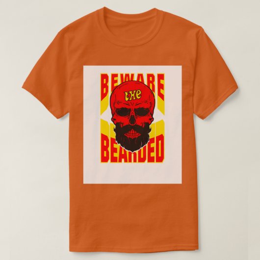 髭ひげ愛好家Doxx27tひげそりに注意 Tシャツ (デザイン正面)