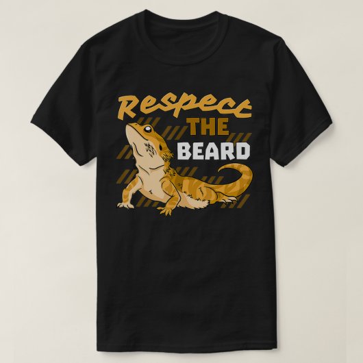 髭を尊重する小さな恐竜ペットひげ竜 Tシャツ (デザイン正面)