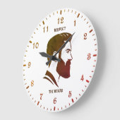 髭を尊重する ラージ壁時計 (傾斜)