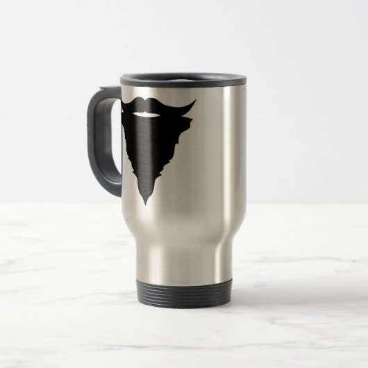 髭を恐れる トラベルマグ (正面左)