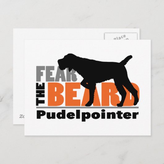 髭を恐れる – Pudelpointer ポストカード (正面/裏面)