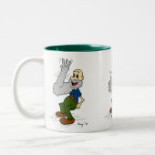 髭を振る老人 ツートーンマグカップ (左)