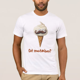 髭を搭載するアイスクリーム Tシャツ