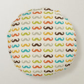 髭を搭載するパターン ラウンドクッション (裏面)