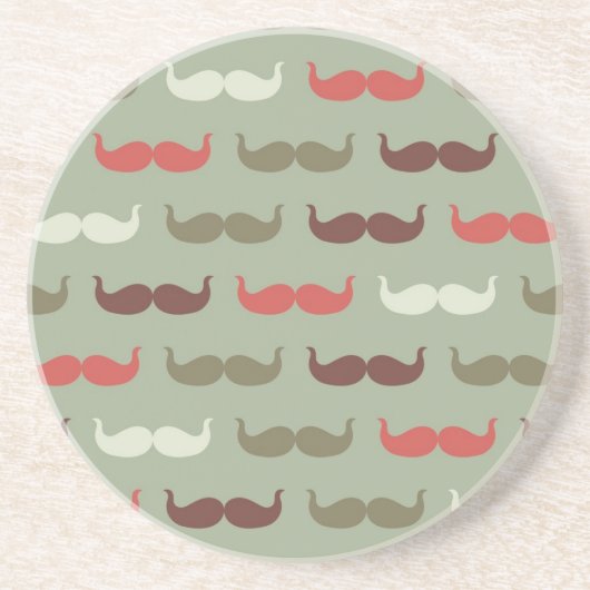 髭を搭載するヴィンテージパターン コースター (正面)