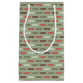 髭を搭載するヴィンテージパターン スモールペーパーバッグ (正面)