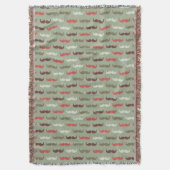 髭を搭載するヴィンテージパターン スローブランケット (正面縦)