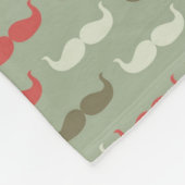 髭を搭載するヴィンテージパターン フリースブランケット (角)