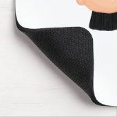 髭を搭載する接眼レンズそして顔 マウスパッド (コーナー)