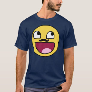 髭を搭載する素晴らしい顔 Tシャツ