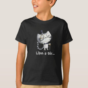 髭を搭載するKitty Cat Tシャツ