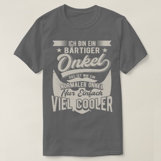 髭を生やしたギフト付きの髭のある叔父 Tシャツ (デザイン正面)