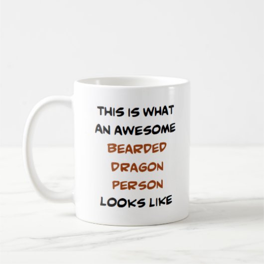 髭を生やしたドラゴン素晴らしの人 コーヒーマグカップ (左)