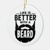 髭を生やした方が人生だ セラミックオーナメント (左)