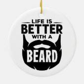 髭を生やした方が人生だ セラミックオーナメント (裏面)