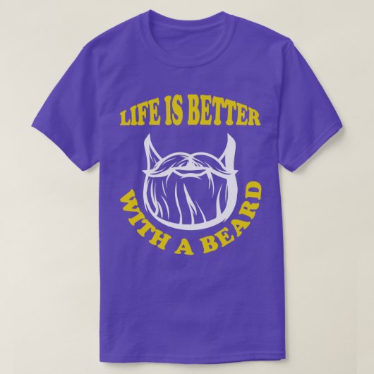 髭を生やした方が人生だ Tシャツ (デザイン正面)