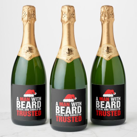 髭を生やした者は実在Uglとして信用すべし スパークリングワインラベル (ボトル)