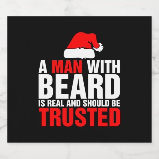 髭を生やした者は実在Uglとして信用すべし スパークリングワインラベル (シングルラベル)