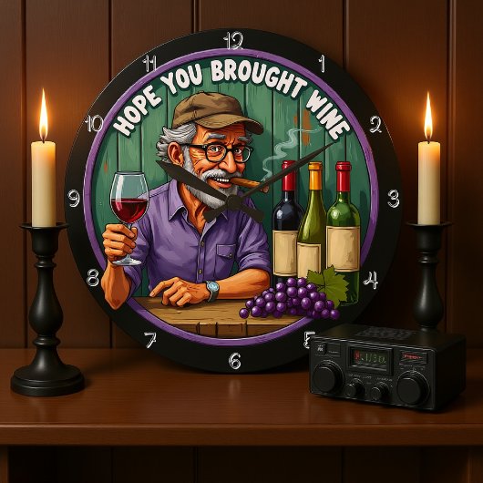 髭を生やした趣味のよい人 ラージ壁時計