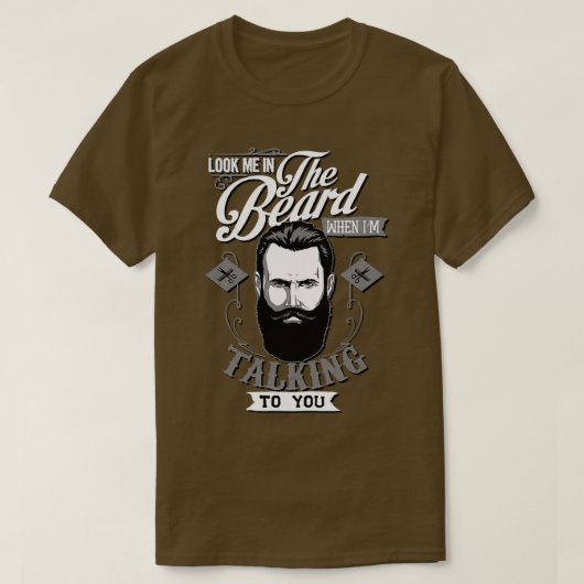 髭を覗き込む Tシャツ (デザイン正面)
