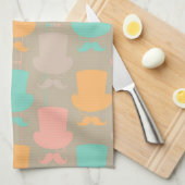 髭パターン2 キッチンタオル (四つ折り)