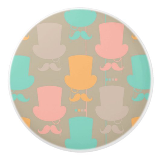 髭パターン2 セラミックノブ (正面)