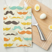 髭パターン3 キッチンタオル (四つ折り)