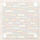 髭パターン ガラスコースター (裏面)