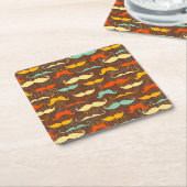 髭パターン スクエアペーパーコースター (アングル)