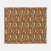 髭パターン フリースブランケット (正面(横))