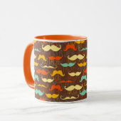 髭パターン マグカップ (正面左)