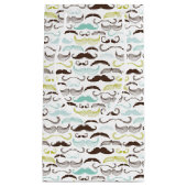 髭パターン、レトロのスタイル2 スモールペーパーバッグ (正面)