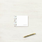 髭パターン、レトロのスタイル2 ポストイット (デスク上)