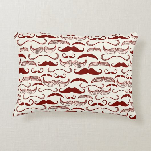 髭パターン、レトロのスタイル3 アクセントクッション (裏面)