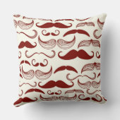 髭パターン、レトロのスタイル3 クッション (裏面)