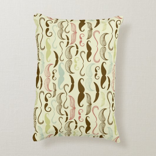 髭パターン、レトロのスタイル4 アクセントクッション (裏面(縦))