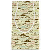 髭パターン、レトロのスタイル4 スモールペーパーバッグ (正面)