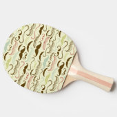 髭パターン、レトロのスタイル4 卓球ラケット (横)