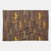 髭パターン、レトロのスタイル5 キッチンタオル (横)