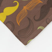 髭パターン、レトロのスタイル5 フリースブランケット (角)