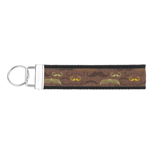 髭パターン、レトロのスタイル5 リストバンドキーホルダー (鍵左)