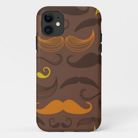髭パターン、レトロのスタイル5 Case-Mate iPhoneケース (裏面)