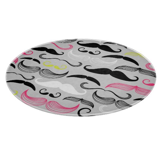 髭パターン、レトロのスタイル カッティングボード (角)