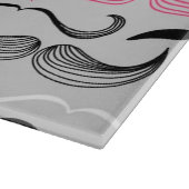 髭パターン、レトロのスタイル カッティングボード (角)