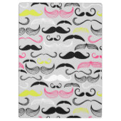 髭パターン、レトロのスタイル クリップボード (裏面)