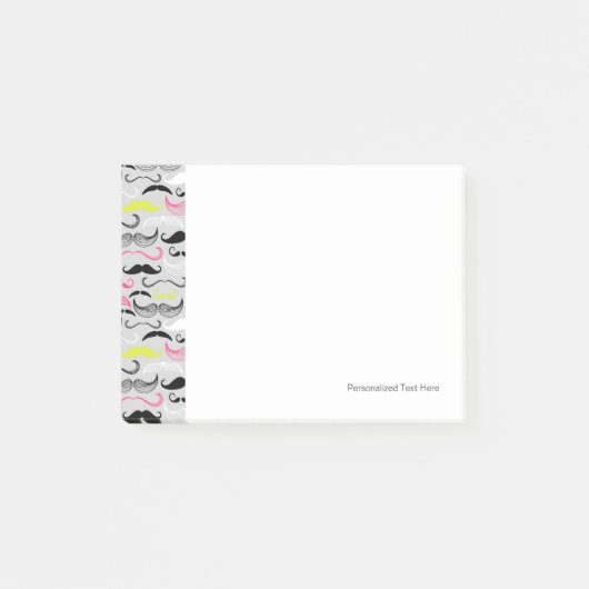 髭パターン、レトロのスタイル ポストイット (正面)